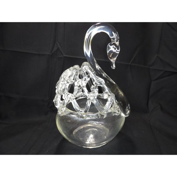 Harrach Bohemian Czech Schwedler Art Glass Swan
